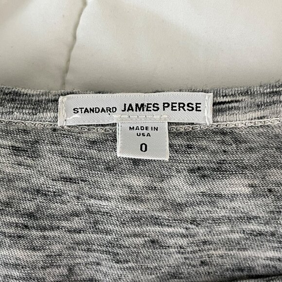 James Perse Gray Melange Short Casual Boat Neck Dress Skinny Heathered Size 0 - Picture 7 of 11